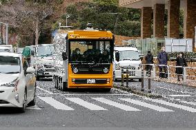 Public road testing of automated buses